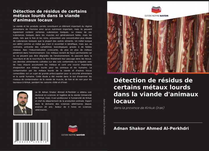 Книга Detection de residus de certains metaux lourds dans la viande d'animaux locaux 