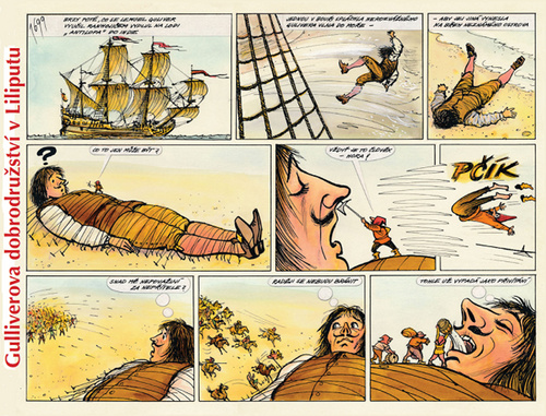 Carte Gulliverova dobrodružství v Liliputu Jonathan Swift
