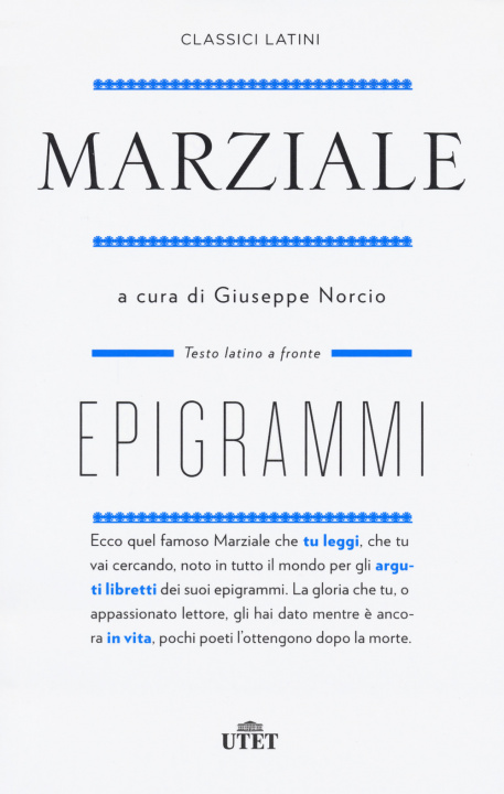 Knjiga epigrammi Marco Valerio Marziale