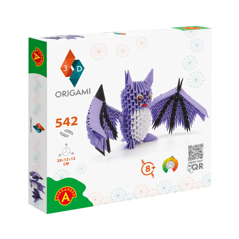 Hanganyagok Origami 3D Nietoperz 