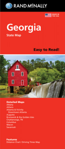 Tlačovina Rand McNally Easy to Read Folded Map: Georgia State Map 