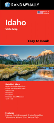 Tlačovina Rand McNally Easy to Read Folded Map: Idaho State Map 