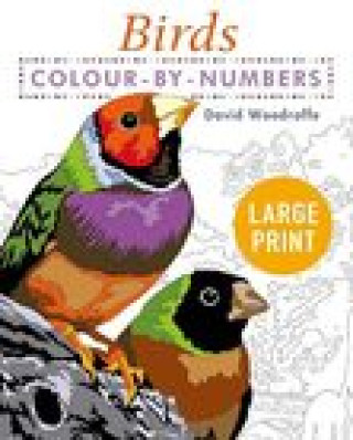 Книга Large Print Colour by Numbers Birds David Woodroffe