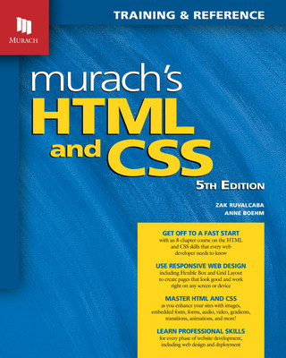 Carte Murach's HTML and CSS (5th Edition) Anne Boehm