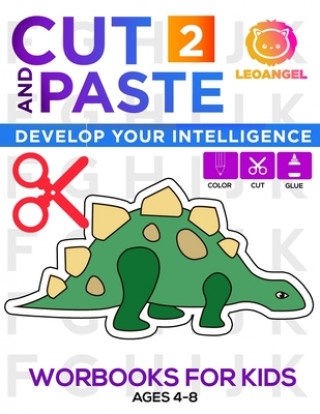 Book Cut and Paste workbooks for kids ages 4-8 Leonardo Angel