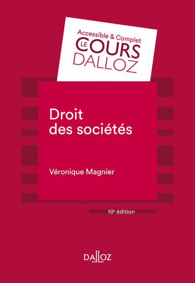 Carte Droit des sociétés. 10e éd. Véronique Magnier
