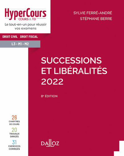 Kniha Successions et libéralités 2022. 8e éd. Sylvie Ferré-André