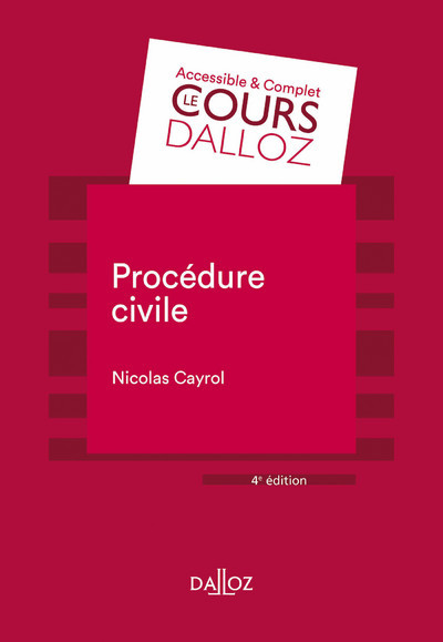 Book Procédure civile. 4e éd. Nicolas Cayrol