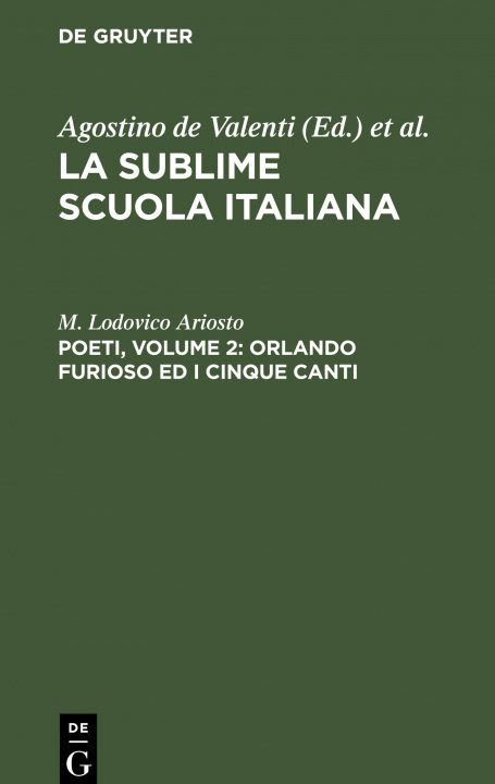 Könyv Poeti, Volume 2 Giuseppe de Valenti