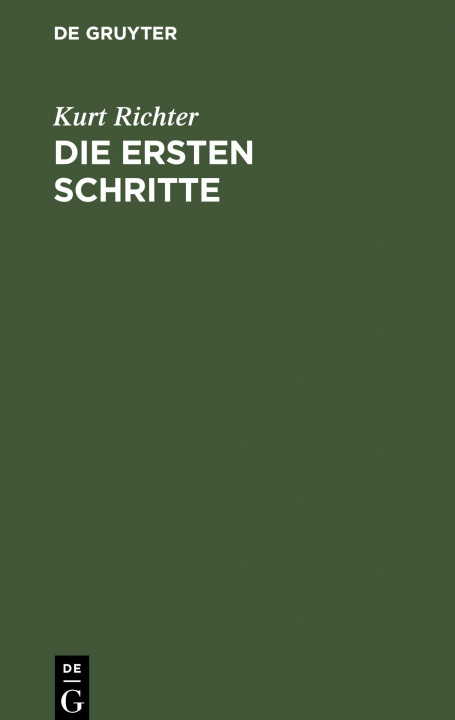 Knjiga ersten Schritte Kurt Richter