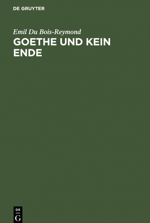 Książka Goethe und kein Ende 