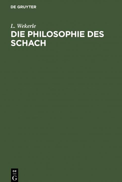 Книга Philosophie des Schach 