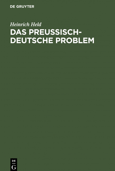 Knjiga preussisch-deutsche Problem Heinrich Held