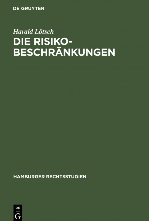Knjiga Risikobeschrankungen Harald Lötsch
