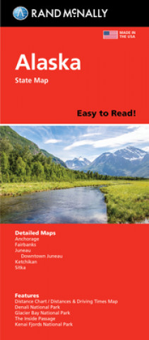 Tlačovina Rand McNally Easy to Read: Alaska State Map 