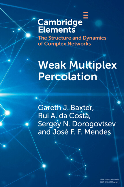 Kniha Weak Multiplex Percolation Baxter