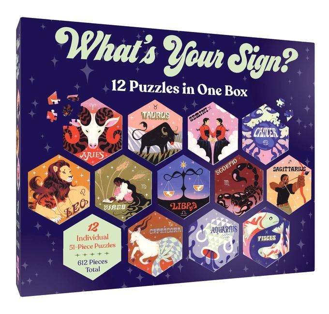 Spiel/Spielzeug 12 Puzzles in One Box: What's Your Sign? 