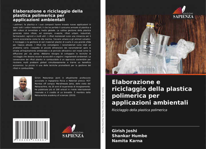 Livro Elaborazione e riciclaggio della plastica polimerica per applicazioni ambientali Shankar Humbe