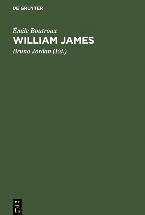 Knjiga William James Émile Boutroux