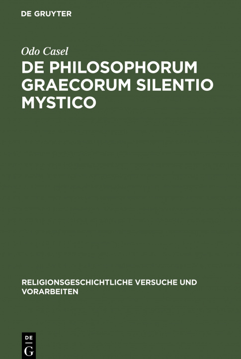 Книга De Philosophorum Graecorum Silentio Mystico 
