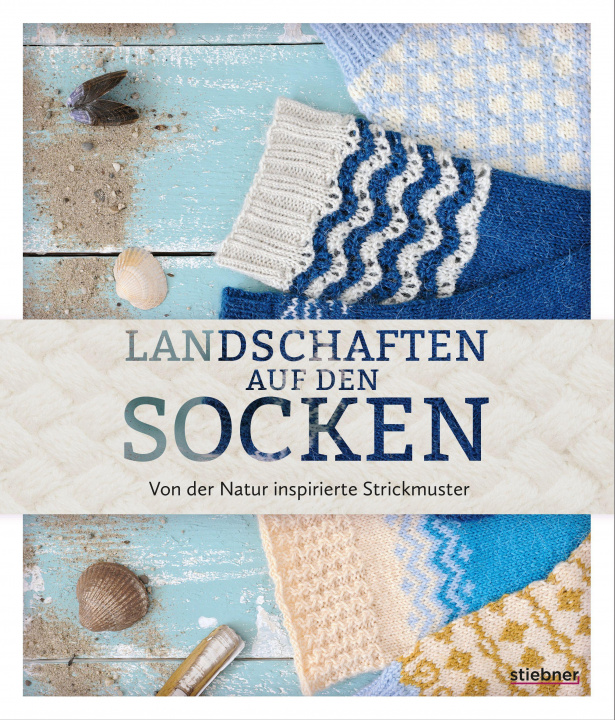 Carte Landschaften auf den Socken. Von der Natur inspirierte Strickmuster. 