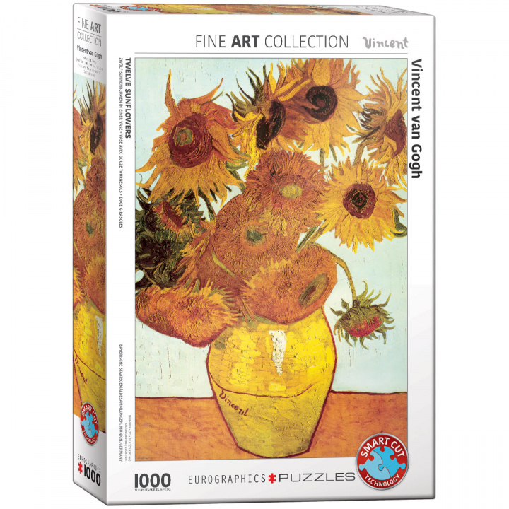Joc / Jucărie Puzzle 1000 Twelve Sunflowers by van Go 6000-3688 