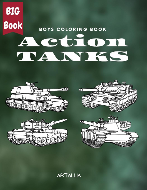 Książka Action Tanks Coloring Book 