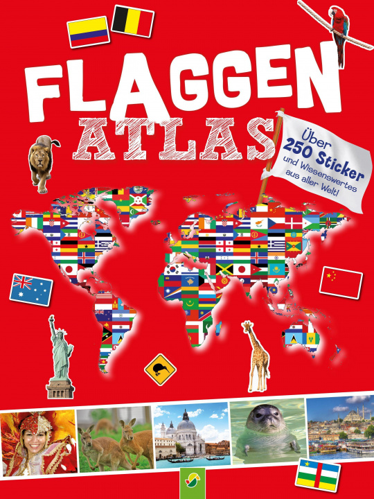 Carte Flaggen Atlas mit Stickern für Kinder ab 6 Jahren 