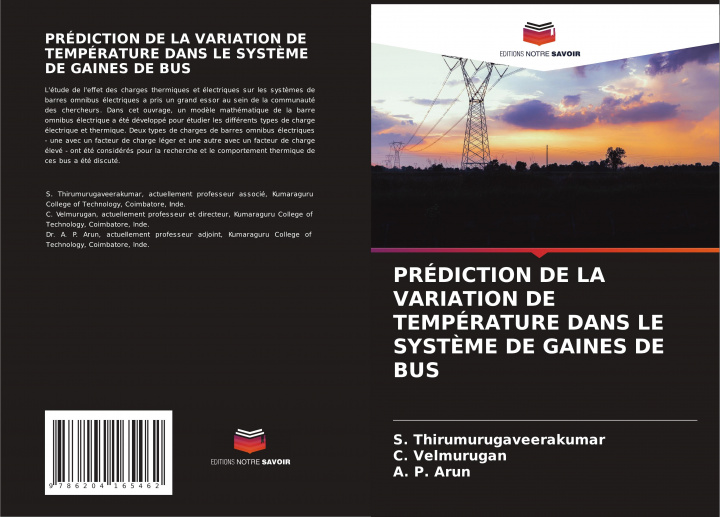 Kniha Prediction de la Variation de Temperature Dans Le Systeme de Gaines de Bus C. Velmurugan