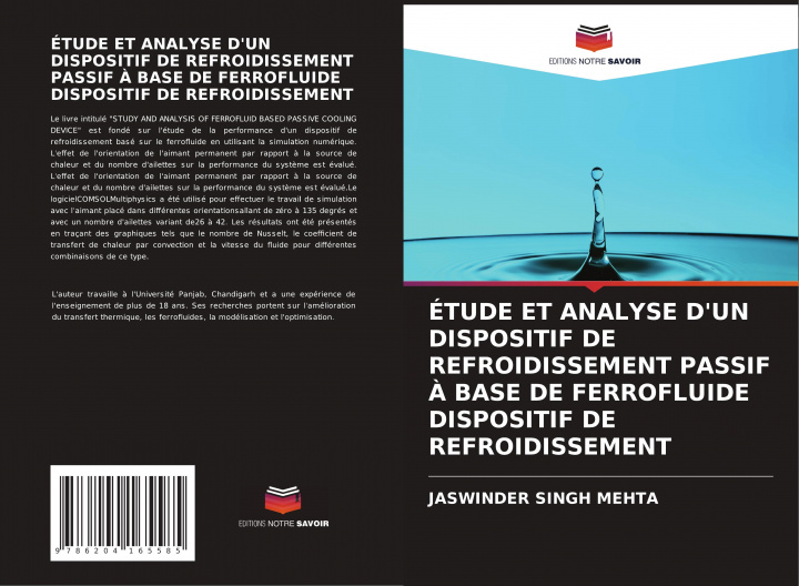 Könyv Etude Et Analyse d'Un Dispositif de Refroidissement Passif A Base de Ferrofluide Dispositif de Refroidissement 