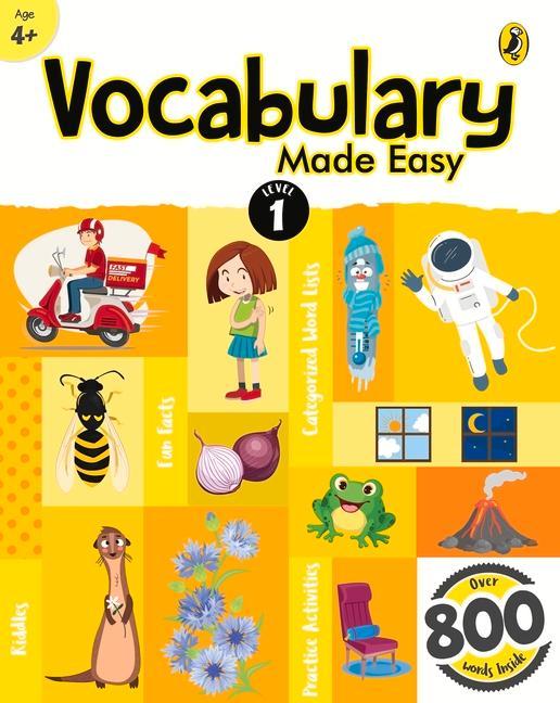 Carte Vocabulary Made Easy Level 1: Fun, Interactive English Vocab Builder, Activity & Practice Book with Pictures for Kids 4+, Collection of 800+ Everyday 