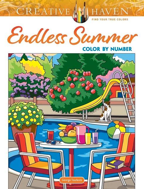 Knjiga Creative Haven Endless Summer Color by Number George Toufexis