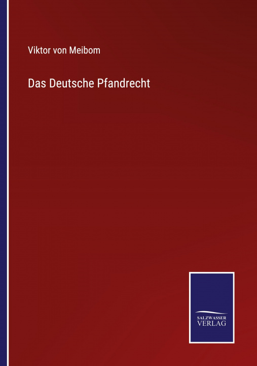 Knjiga Deutsche Pfandrecht Viktor Von Meibom