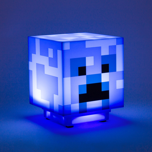 Carte Světlo Minecraft Creeper modré 