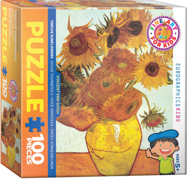 Joc / Jucărie Puzzle 100 Smartkids Twelve Sunflowers by Van 6100-3688 
