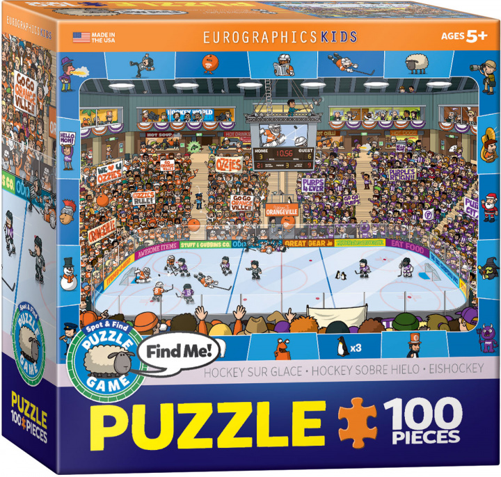 Joc / Jucărie Puzzle 100 Spot&Find Hockey 6100-0475 