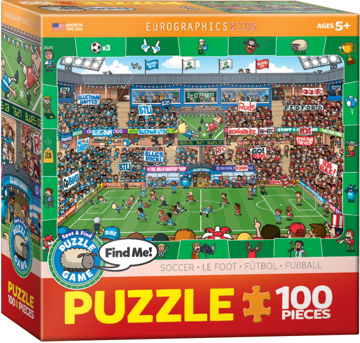 Joc / Jucărie Puzzle 100 Spot&Find Soccer 6100-0476 