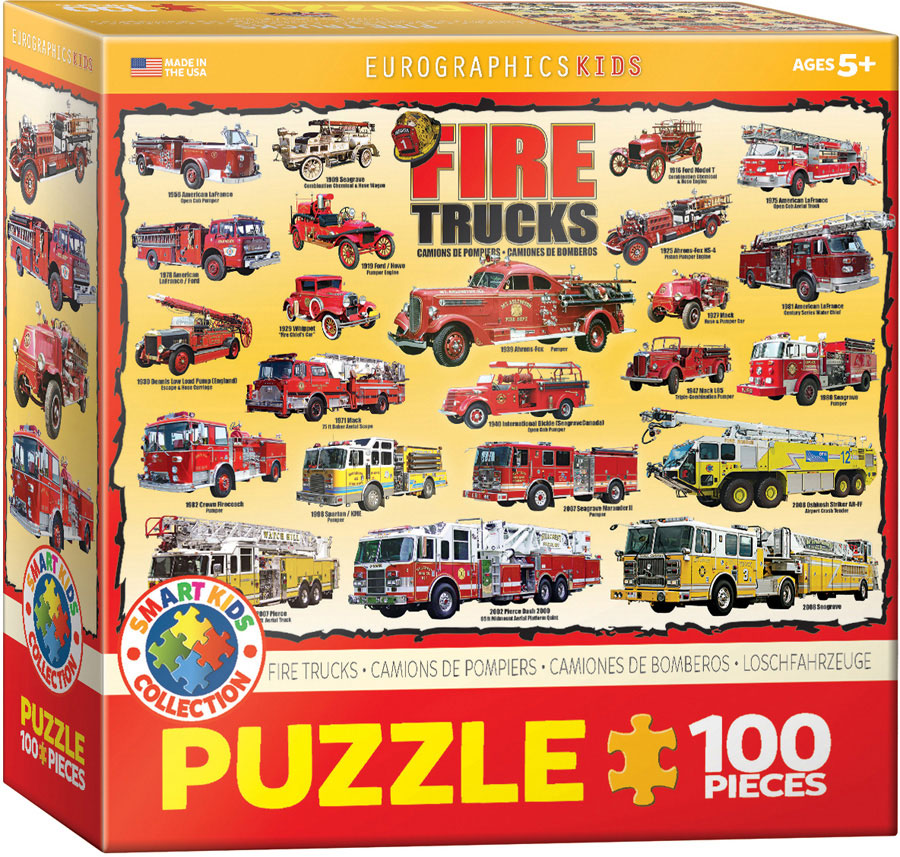 Játék Puzzle 100 Smartkids Fire Trucks 6100-0239 