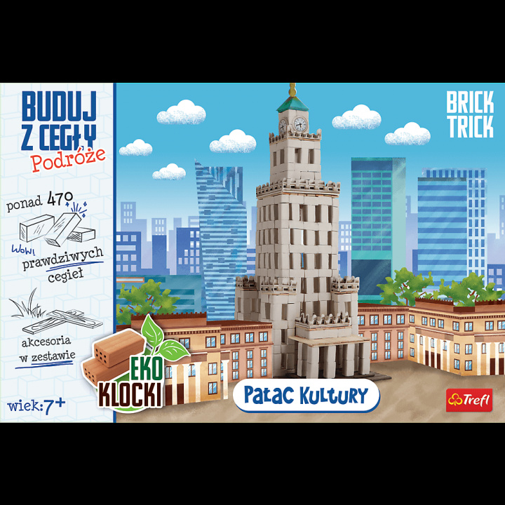 Carte Brick Trick Buduj z cegły Podróże Pałac Kultury XL EKO 61546 