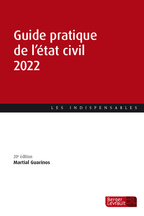 Book Guide pratique de l'état civil 2022 (20e éd.) Guarinos