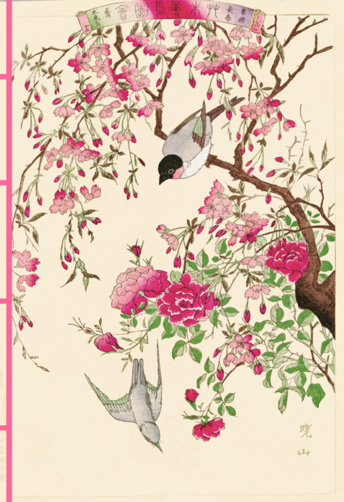 Hra/Hračka Carnet Hazan Les oiseaux dans l'estampe japonaise 16 x 23 cm (papeterie) 