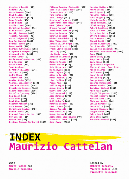 Carte Maurizio Cattelan: Index 