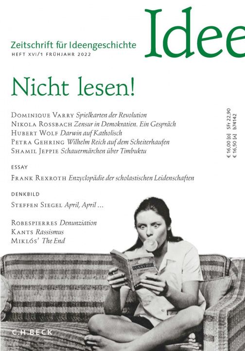 Книга Zeitschrift für Ideengeschichte Heft XVI/1 Frühjahr 2022 
