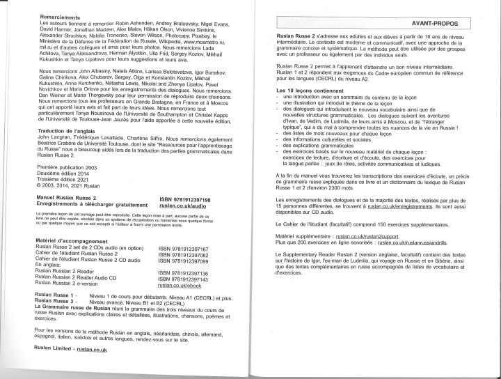 Knjiga Ruslan Russe 2: methode communicative de russe. 3rd edition. Textbook In French John Langran