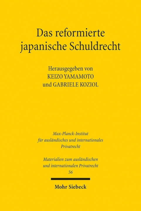 Knjiga Das reformierte japanische Schuldrecht Gabriele Koziol