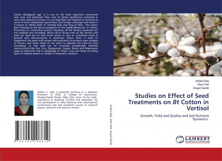 Kniha Studies on Effect of Seed Treatments on Bt Cotton in Vertisol Vilas Patil