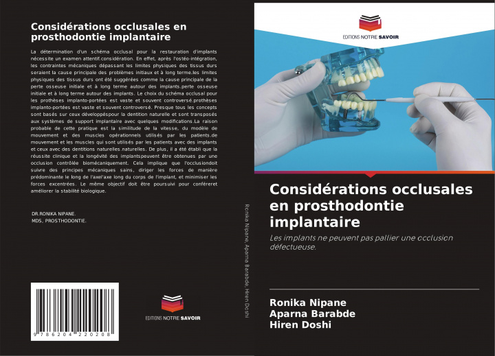 Kniha Considérations occlusales en prosthodontie implantaire Aparna Barabde