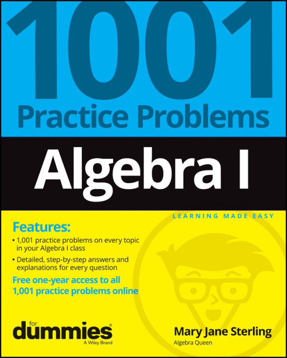 Könyv Algebra I: 1001 Practice Problems For Dummies (+ Free Online Practice) Mary Jane Sterling