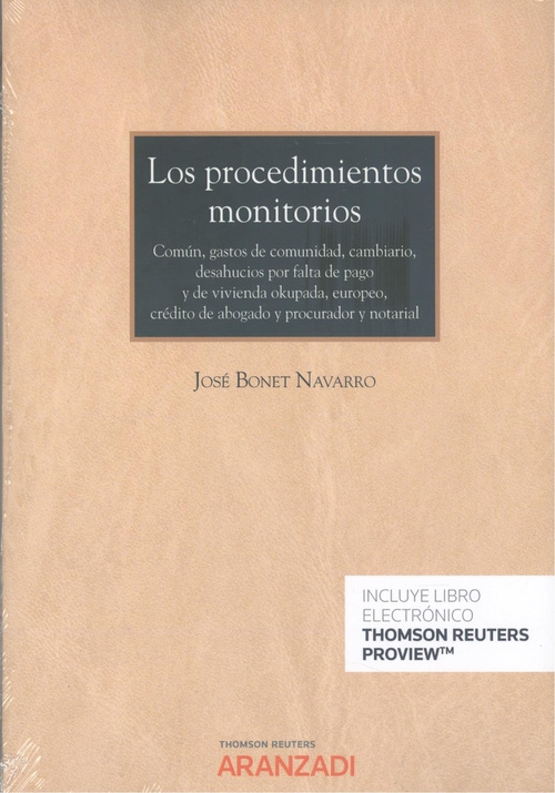 Kniha Procedimientos monitorios, Los JOSE BONET NAVARRO