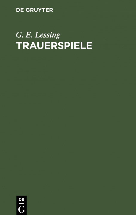 Knjiga Trauerspiele G. E. Lessing